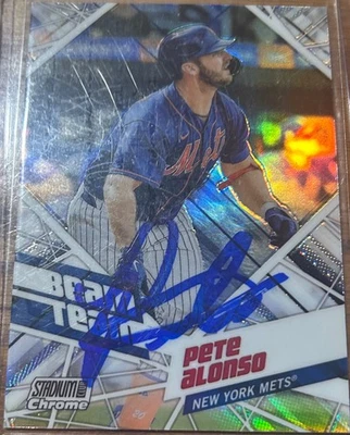 2021 Stadium Club Chrome Beam Team PETE ALONSO 🔥 Mets 🔥 GORGEOUS Autograph 1/1 - Image 1 of 2