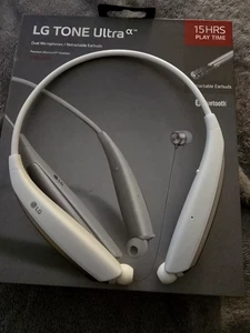 LG HBS-830 TONE Ultra Bluetooth Wireless Stereo Headset White New Open Box - Picture 1 of 5