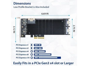 IO CREST 24 Port SATA III to PCIe 3.0 x4 Non-RAID Expansion Card JMB575 JMB582 - Picture 1 of 6