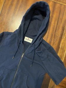 Sudadera con capucha mediana American Giant clásica con cremallera completa para mujer azul marino - Imagen 1 de 8