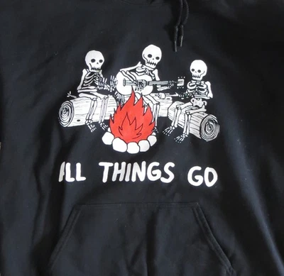 Sudadera con capucha All Things Go Music Festival para hombre grande esqueleto fogata 2023 Gildan Foto 1 de 4