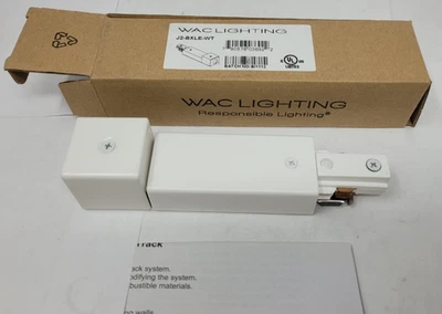 Alimentación de alimentación WAC J2-BXLE-WT Live End BX para sistemas de pista J2 - blanco Foto 1 de 4