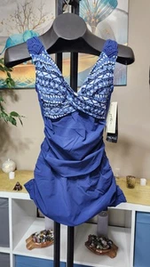 Profile by Gottex Women's Size 8 Swuimsuit Swimdress Blue - Bild 1 von 19