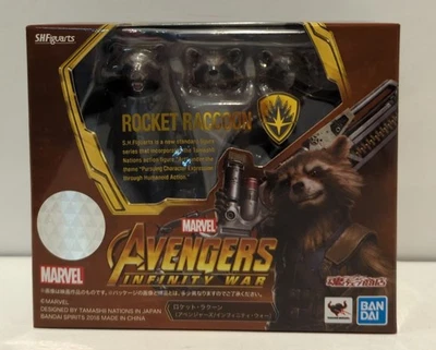 Figura de acción Rocket Raccoon Avengers/Infinity War S.H.Figuarts Bandai Foto 1 de 4