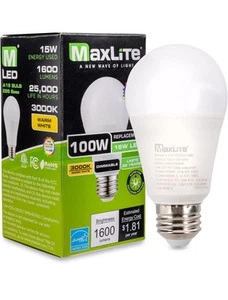 10 Lot 100W LED Light Bulbs 15W Equivalent Replacement 10 individually box - Picture 1 of 3