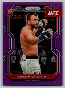 Muslim Salikhov 2021 Panini Prizm UFC Purple Prizm Rookie Card RC 111/149 #29