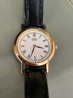 Vintage Seiko Watch Women Gold Tone 1N00-0A39 Black Leather Band New Battery