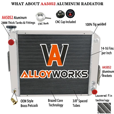 ALLOYWORKS 1337002 Radiator Fits Hyster Yale Forklift 2.6 Perkins 2.4 Isuzu GM 3.0 H45-65XM