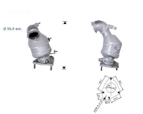 CATALIZZATORE PER OPEL SIGNUM 1.9TD CDTI DPF 1910 cc 88 Kw/120 cv Z19DT DAL 4/04 - Imagen 1 de 1