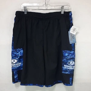 Pantalones cortos de pesca Mossy Oak para hombre de secado rápido flexibles negros grandes - Imagen 1 de 8