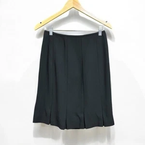 🌻NEW w.tags Kasper Black Pleated Hem Suit Business Wear Skirt Size 4 Petite - Picture 1 of 7