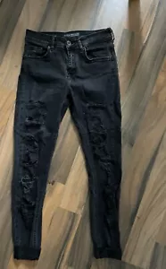 Schwarze Bershka Jeans Mit Rissen XS - Bild 1 von 4