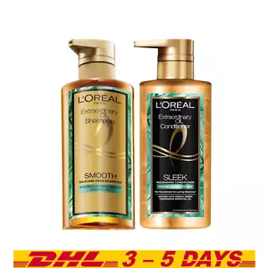 L'OREAL PARIS ELSEVE Extraordinary Shampoo Smooth 440 ml + Conditioner 440 ml - Picture 1 of 7