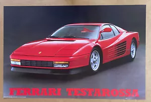 Ferrari Testarossa Vintage Poster Original Sportwagen Rennwagen rot 80er Jahre - Bild 1 von 7