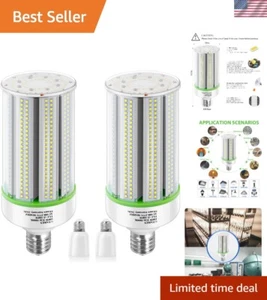 2-Pack 100W LED Corn Bulbs,5000K,AC110-277V,14000lm,E26/E39 Base,LED Replacem... - Picture 1 of 7