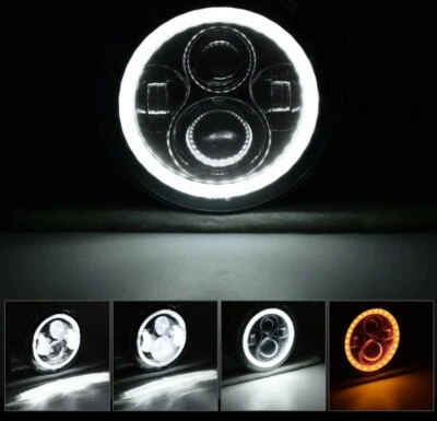 1X FARO LED MOTO H4 7" PARA HARLEY DAVIDSON DUCATI MONSTER HORNET BMW 6000K Foto 1 de 4