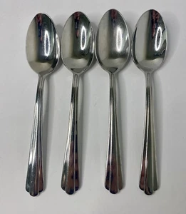 Hampton Silversmiths CENTRAL 8" Oval Place Soup Spoons 18/10 Stainless Lot 4 #3 - Picture 1 of 3