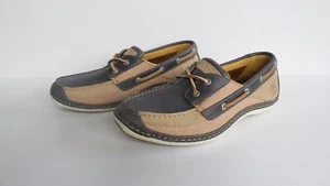 TIMBERLAND Para hombre Annapolis 2 ojos azul cuero/lona zapatos nuevos en caja tallas 8-12 - Imagen 1 de 11