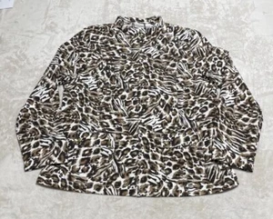 Chico's Zenergy Jacket Women's XL 3 Animal Print Long Sleeve Full Zip Coat - Picture 1 of 9