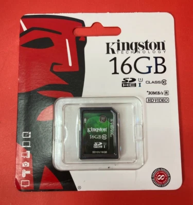 Kingston 16GB SDHC Card UHS-1/Class 10 for Cameras and Camcorders [SD10V/16GB] - Image 1 of 2