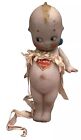 Sweet Antique All Bisque, 5" Sgnd. O'neill Kewpie Doll Jointed. Arms, Blue Wings