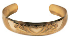 Bracelet Heart Child Gold Filled  1940s by Forstner Cuff Vintage #14369z