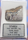 46.4 gram - ETCHED URUACU IRON (IAB-mg) METEORITE slice - 1992 BRAZIL FIND