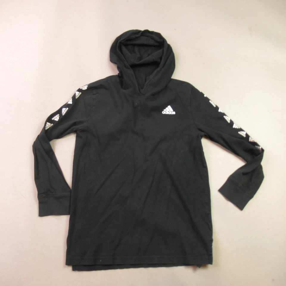 Adidas Sudadera con Capucha Niños 10-12 Manga Larga Informal Con Capucha Ligera Exterior Negra Foto 1 de 4