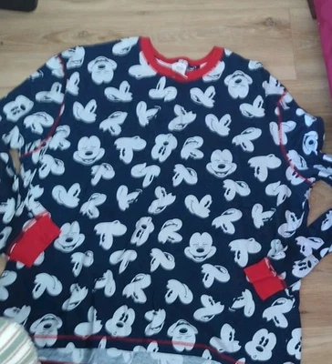 Disney Mickey Mouse All Over Print Pajama Top Lounge Sleep Wear Comfy Size 2XL - Image 1 of 3
