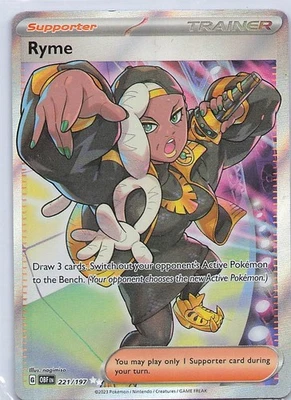 Ryme - Ultra Rare SV03: Obsidian Flames 221/197 NM - Image 1 of 2