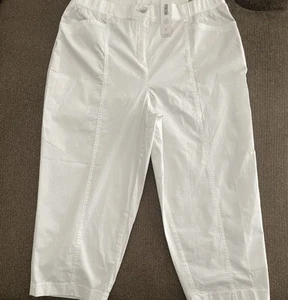 Chico’s Christa Capris para mujer talla 2 (U.S. L/12) blanco nuevo con etiquetas - Imagen 1 de 4