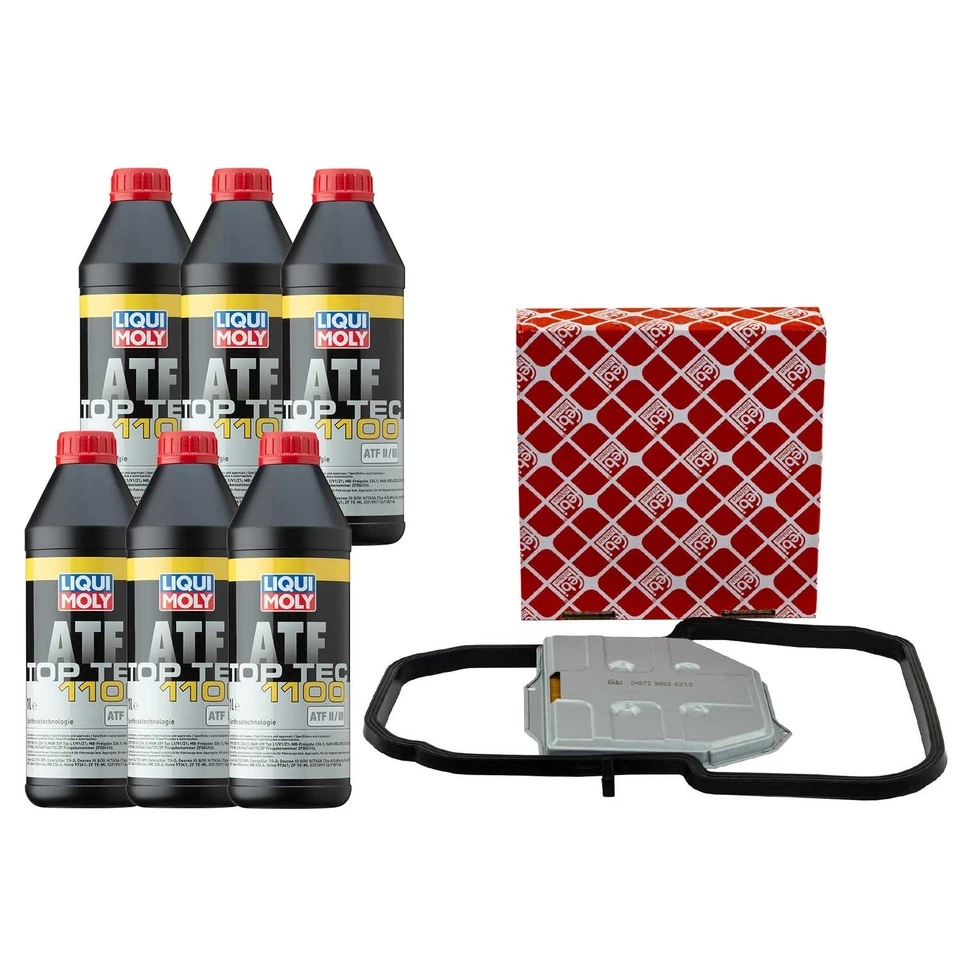 LIQUI MOLY Set Getriebeöl ATF 1100 6 Liter + Getriebeölfilter für Mercedes 190 124 E-Klasse