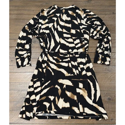 Calvin Klein Henley Animal Print Dress Tassel Chain Belt Long Sleeve- Women's 1X - Image 1 of 4