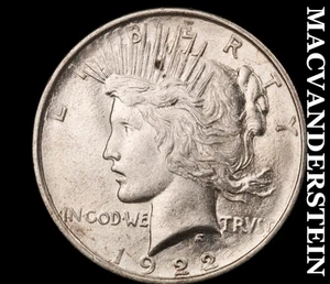 1922-D Peace Dollar - Scarce High Grade Lustrous No Reserve #D3714 - Picture 1 of 2