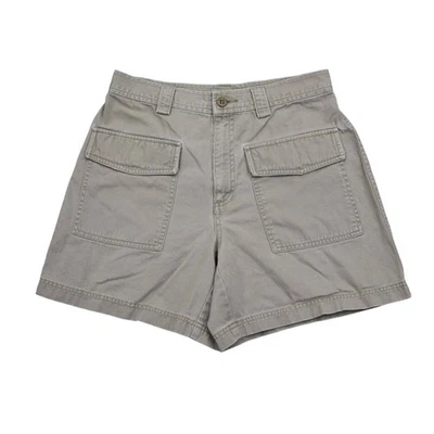 Pantalones Cortos J Crew Para Mujer 6 Beige Tiro Alto Frontal Plano Bolsillos de Carga Cortos Foto 1 de 4