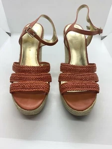 Ivanka Trump Womens Haspia Espadrilles Wedge Orange Sandals Sz US 7.5 M - Picture 1 of 9