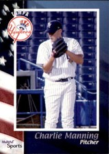 2002 Tampa Yankees Multi-Ad #21 Charlie Manning Winter Haven Florida FL Card