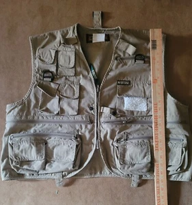 Remington Multi-Pocket Tan Khaki Full Zip Hunting Vest Mens Large - Picture 1 of 6