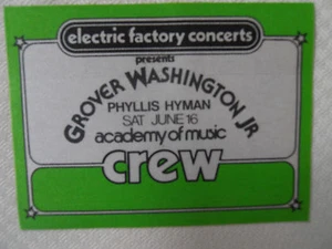 Grover Washington Jr.&Phyllis Hyman-SatJune16-Crew Pass-Academy of Music Philly - Picture 1 of 1