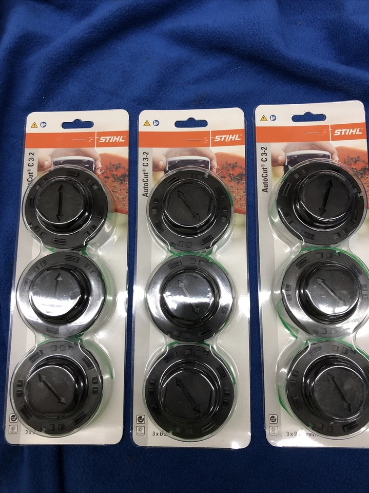 Sthil  4009 710 4306 Replacement Bump Head Spools For FSA 57, Mowing Head 3-3pks - Image 1 of 1