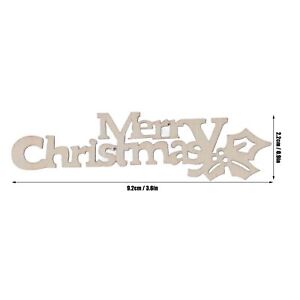 40x Christmas Words Slices Density Board Christmas Tree Hanging Ornament DIY ◇