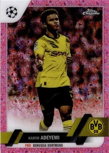 2022 Topps Cromo UCC 122 Karim Adeyemi Rosa Mini-Diamante Refractor /175 - Imagen 1 de 2