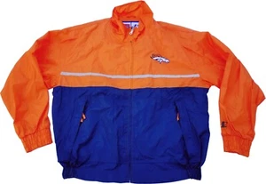 Denver Broncos Logo Atlético Cremallera Completa Chaqueta Cortavientos Hombres Talla L De Colección NFL - Imagen 1 de 12