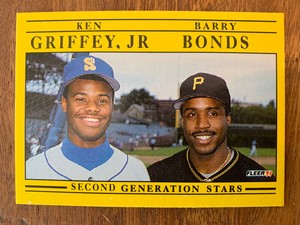 1990 Fleer HOF Griffey Jr/Bonds 2nd GENERATION STARS #710, MINT