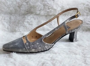Stuart Weitzman Size 5 M Silver Gold Slingback - Picture 1 of 5