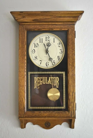 Antique Reproduction Quartz Movement Howard Miller Regulator Wall Clock 612-694 Cover