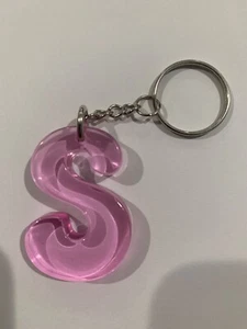 Letter S Key Chain Pendant Resin New - Picture 1 of 1