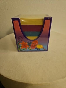 Vintage Lisa Frank Stationery Flowers Note Memo Cube P531 Sealed - Picture 1 of 6