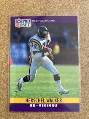 1990 Pro Set Football - HERSCHEL WALKER #197 - Minnesota Vikings - Image 1 of 2