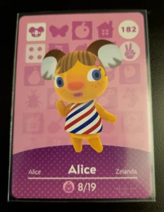Alice - 182 - Series 2 - Authentic Animal Crossing Amiibo Card - Picture 1 of 1